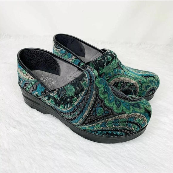 dansko paisley clogs